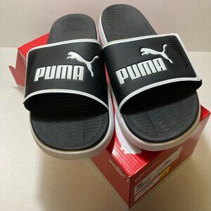 Puma Softride Slide Black White Men 11 EUC w/box